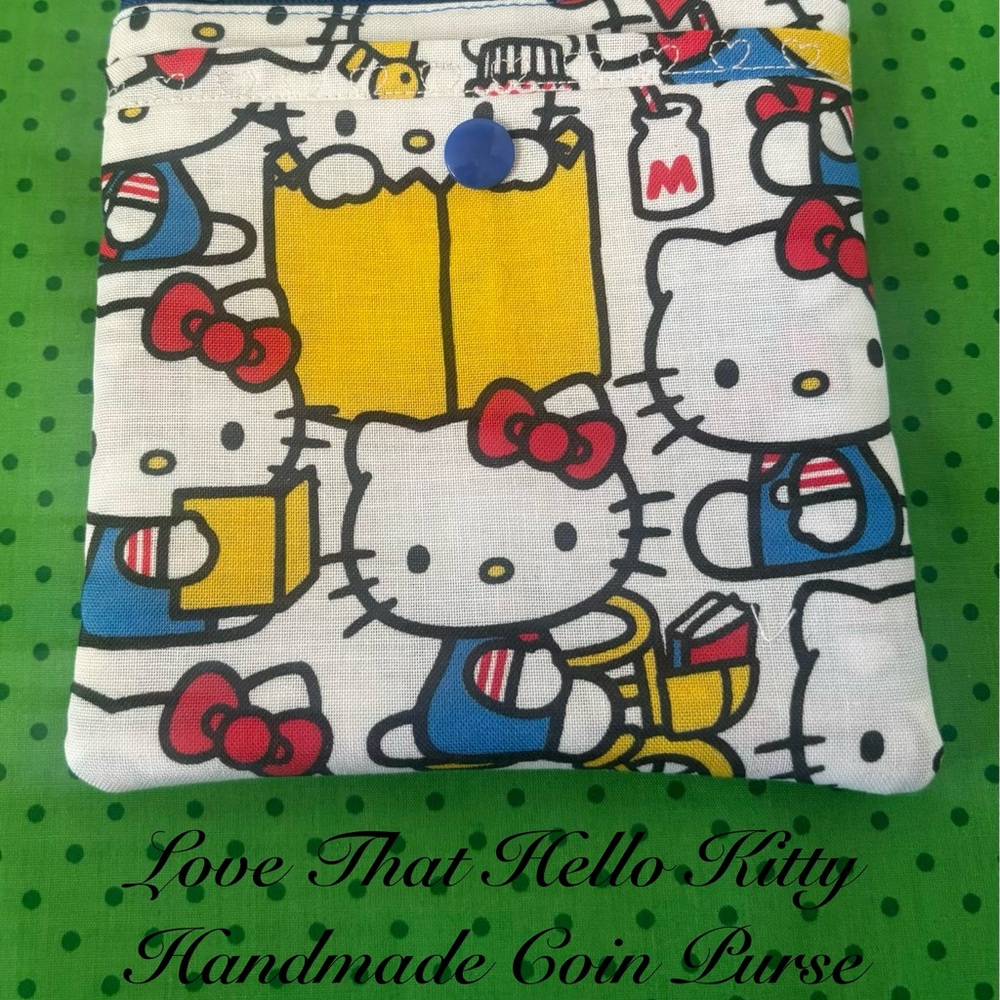 NEW LOVE TGAT CUTE HELLO KITTY HANDMADE COIN PURSE